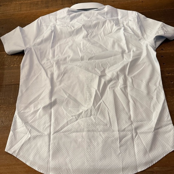 Men's Blue Patterned Performance Shirt - Picture 4 of 5